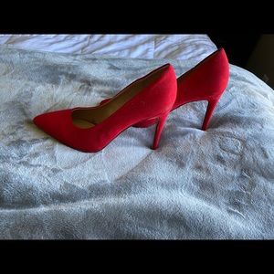 Red suede Madden Girl heels